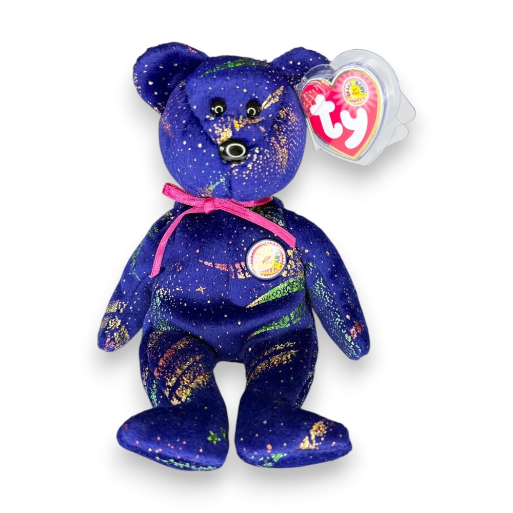 Comet the Bear BBOM | Cosmic Night Dreamer | Mint Heart Tag TY Beanie Baby